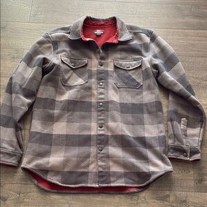 Quicksilver Red Lined Plaid Jacket